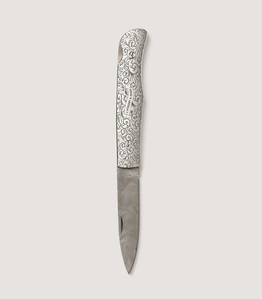 Rose & Scroll Folding Knife