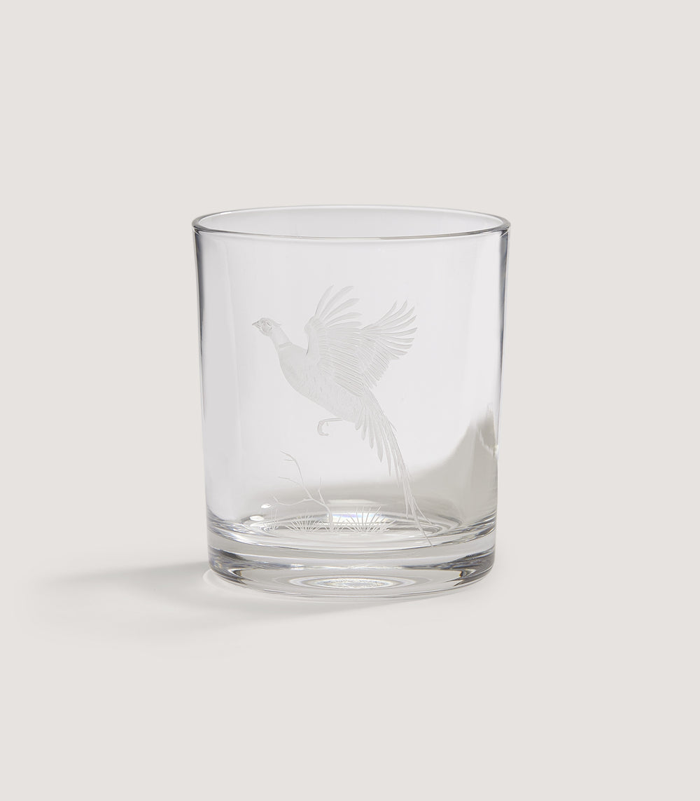 Crystal Tumbler - Flying Pheasant