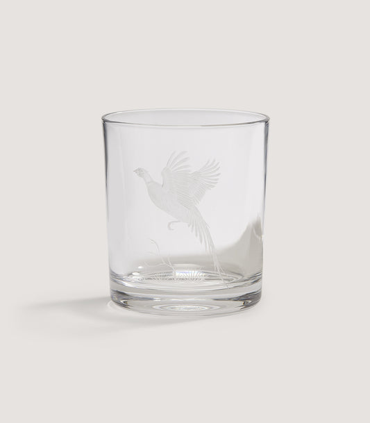 Crystal Tumbler - Flying Pheasant