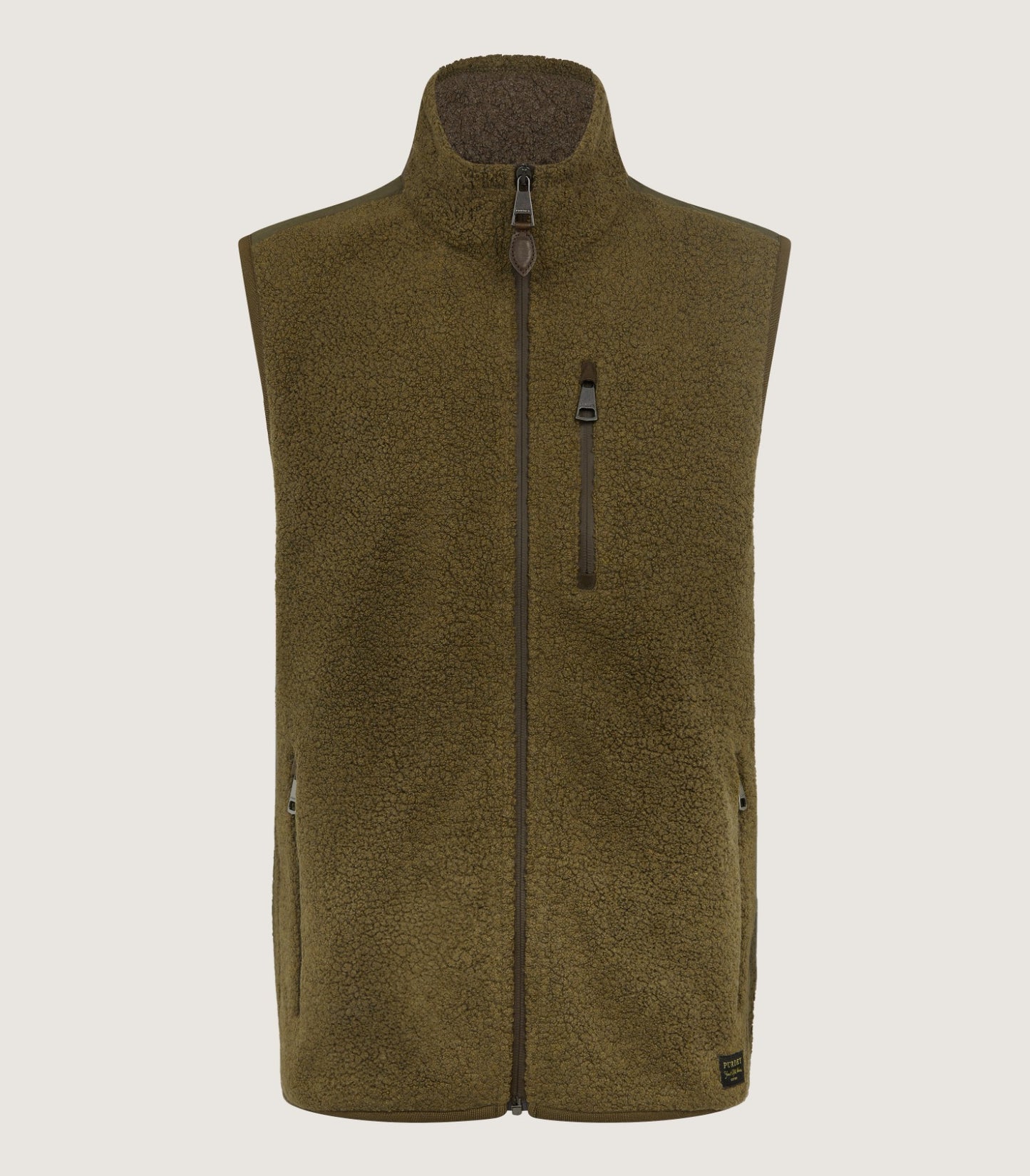 Men's Merino Purdey Fleece Gilet In Lichen