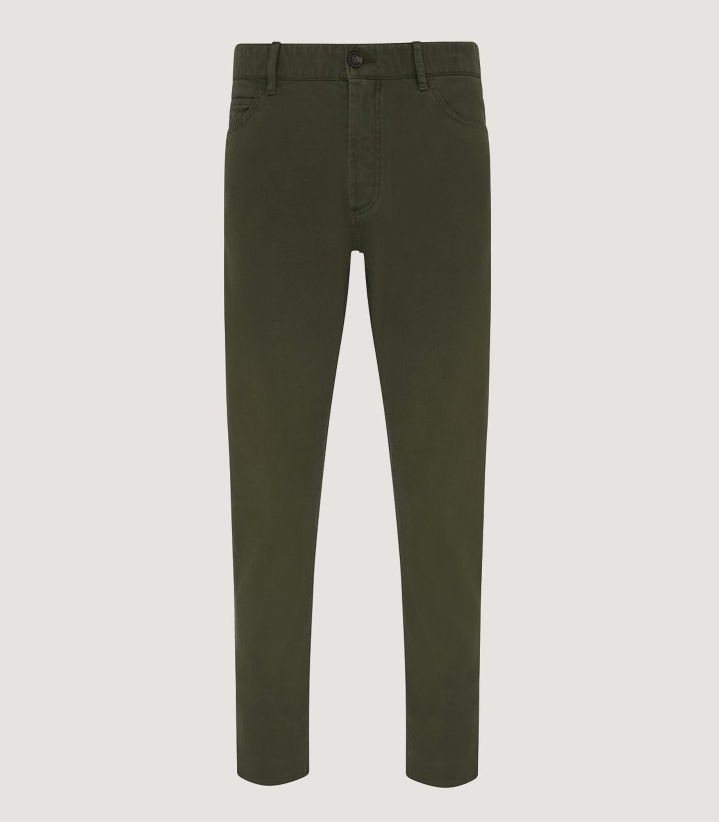 Men's Heavy Cotton Trousers In Winter Moss