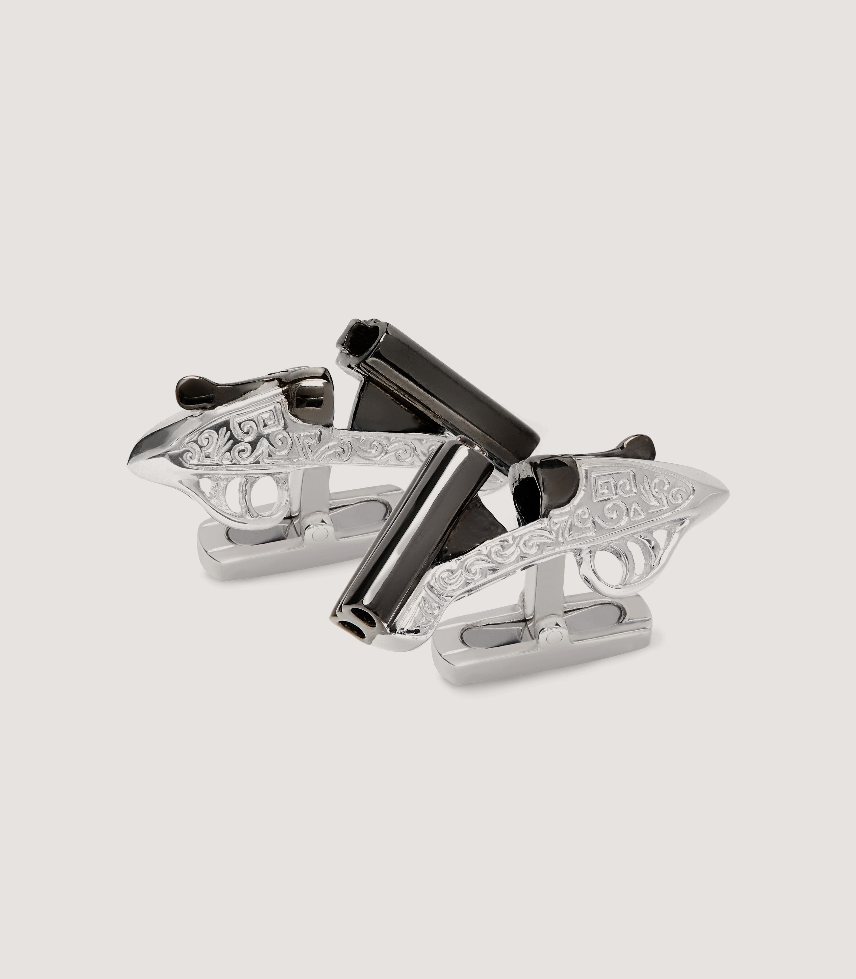 Purdey | Cufflinks | Side-By-Side Silver Cufflinks In Silver