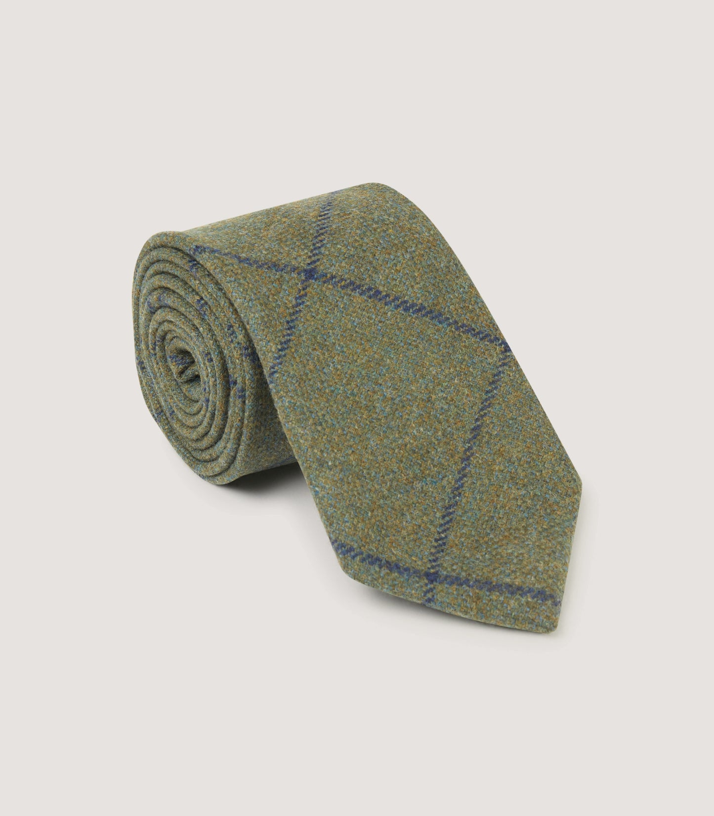 Tweed Check Tie In Berkshire Green