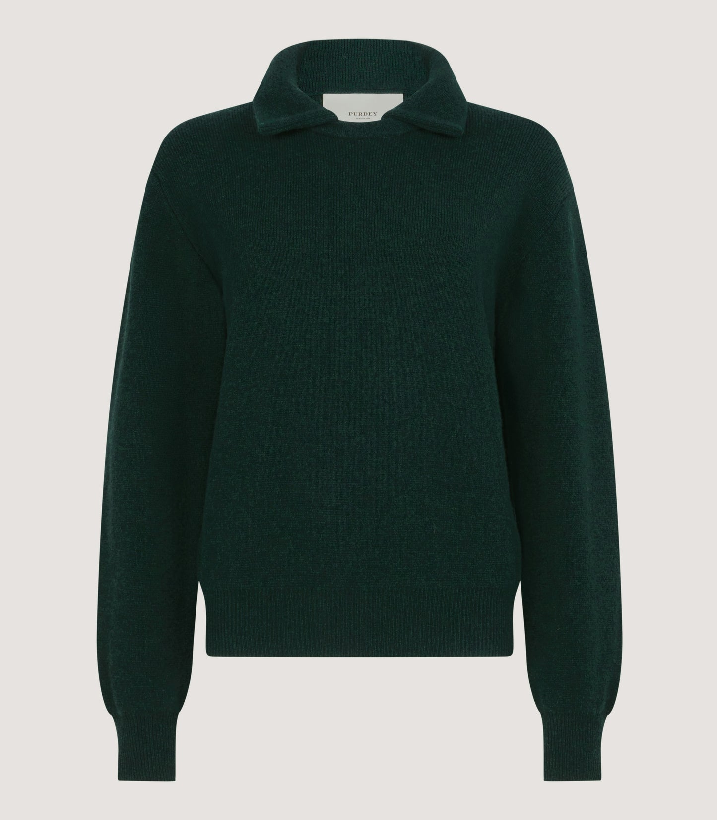 Women's Berkeley Shirt Collar Sweater in Emerald