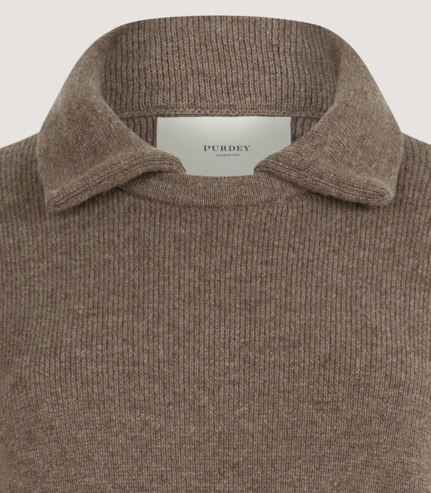 Women's Berkeley Shirt Collar Sweater in Taupe