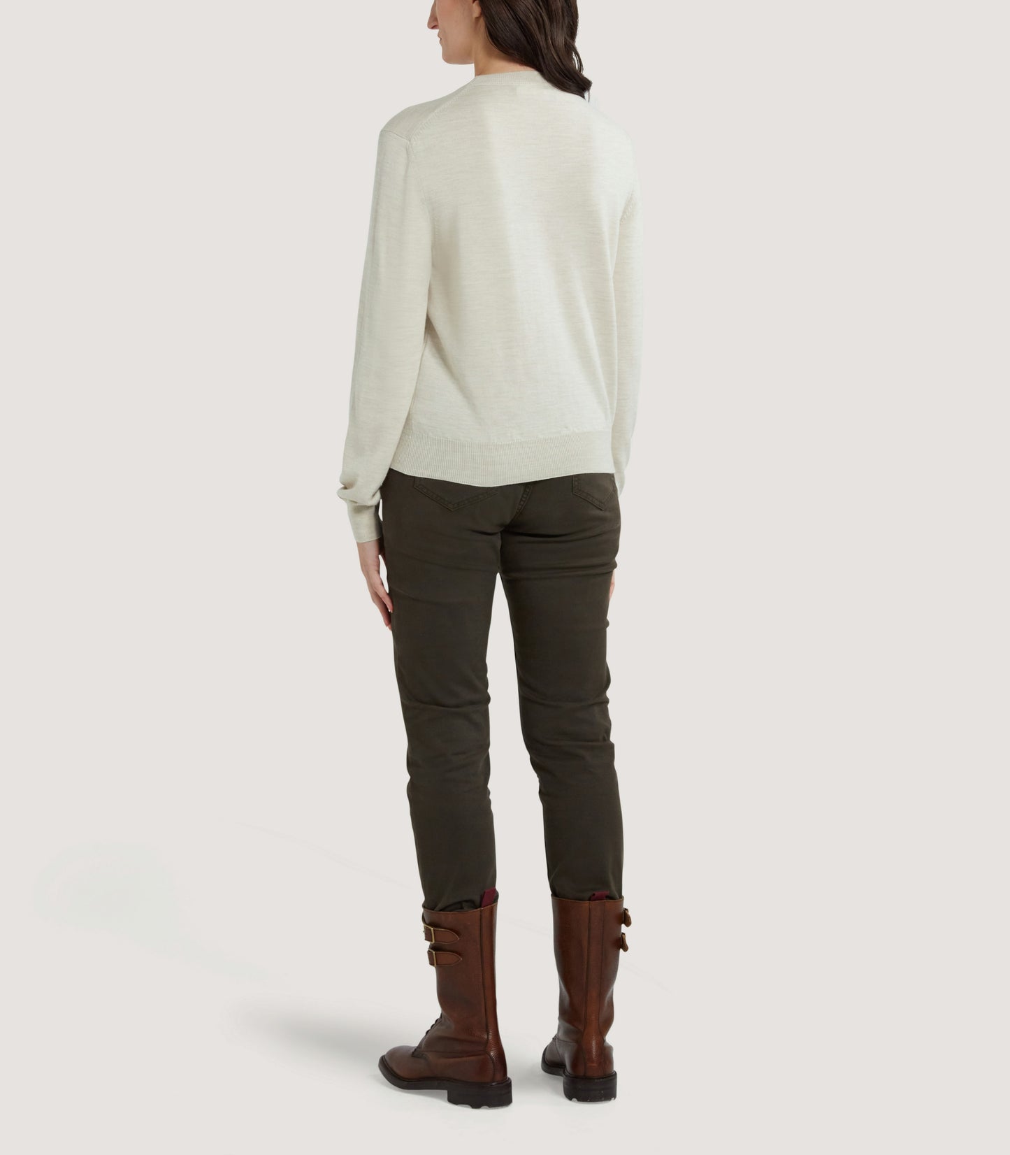 Women's Curzon Birds Round Neck Sweater in Ivory