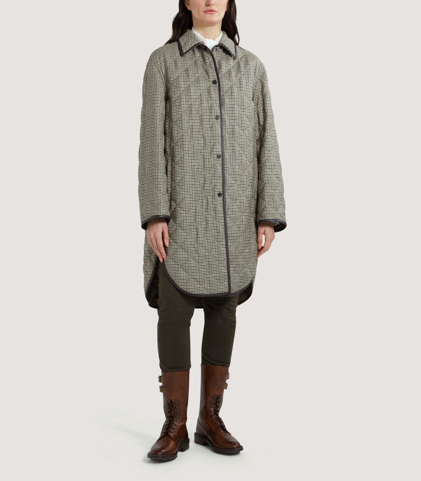 Women's Abbot Quilted Jacket in Khaki Green