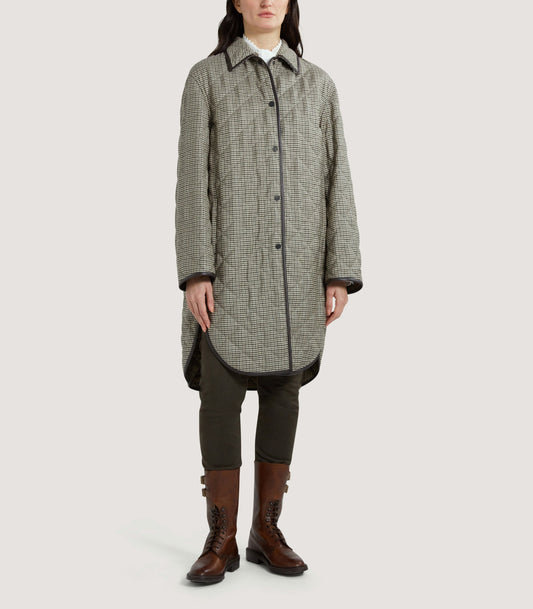 Women's Abbot Quilted Jacket in Khaki Green