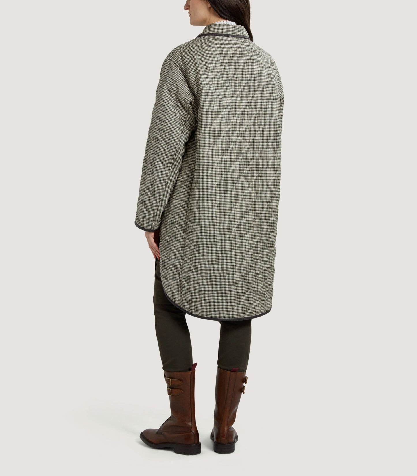 Women's Abbot Quilted Jacket in Khaki Green