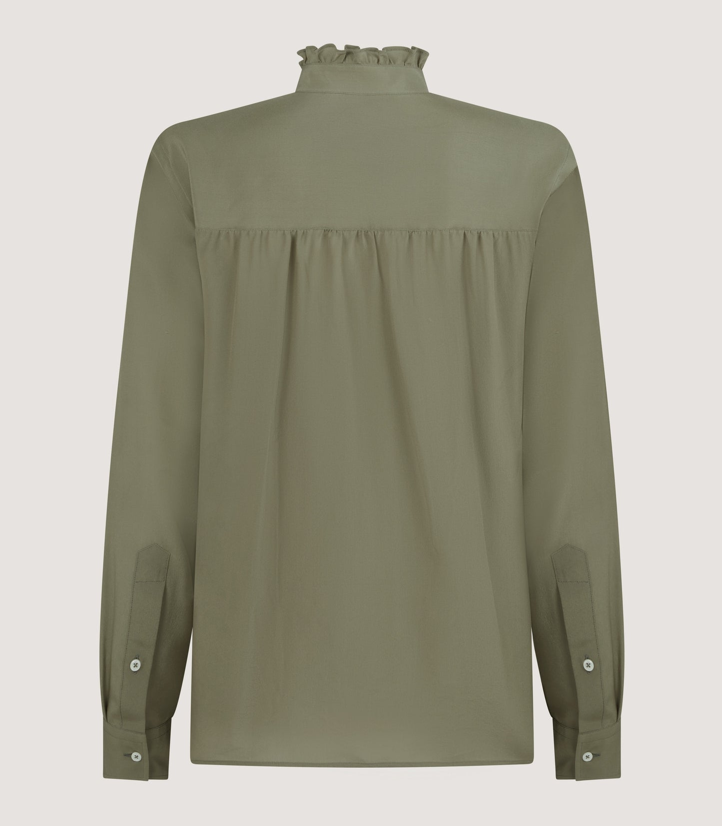 Women's Silk Pie Crust Shirt in Sage Green
