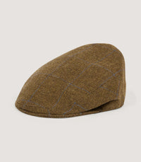 Litton Short Peak Tweed Cap in Oakley