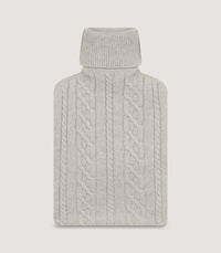 Cable Knit Hot Water Bottle in Stone