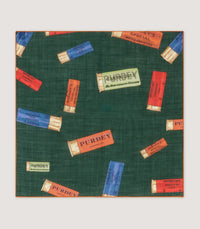 Purdey Cartridges Pocket Square in Emerald
