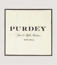 Purdey 1814 Pocket Square in Ecru