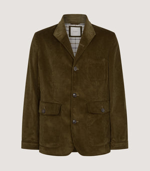 Men's Petersham Corduroy Teba Jacket in Olive