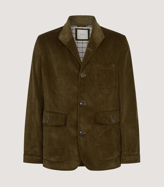 Men's Petersham Corduroy Teba Jacket in Olive