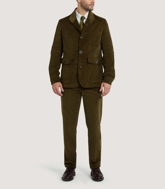 Men's Petersham Corduroy Teba Jacket in Olive