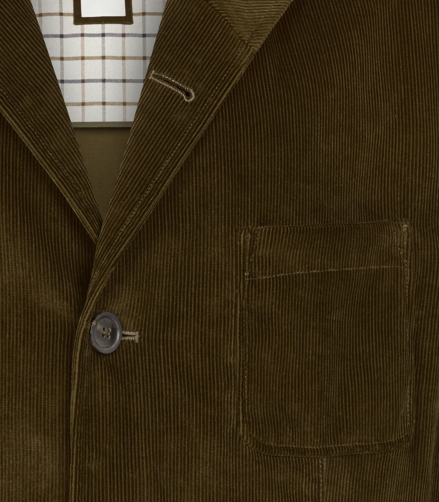 Men's Petersham Corduroy Teba Jacket in Olive