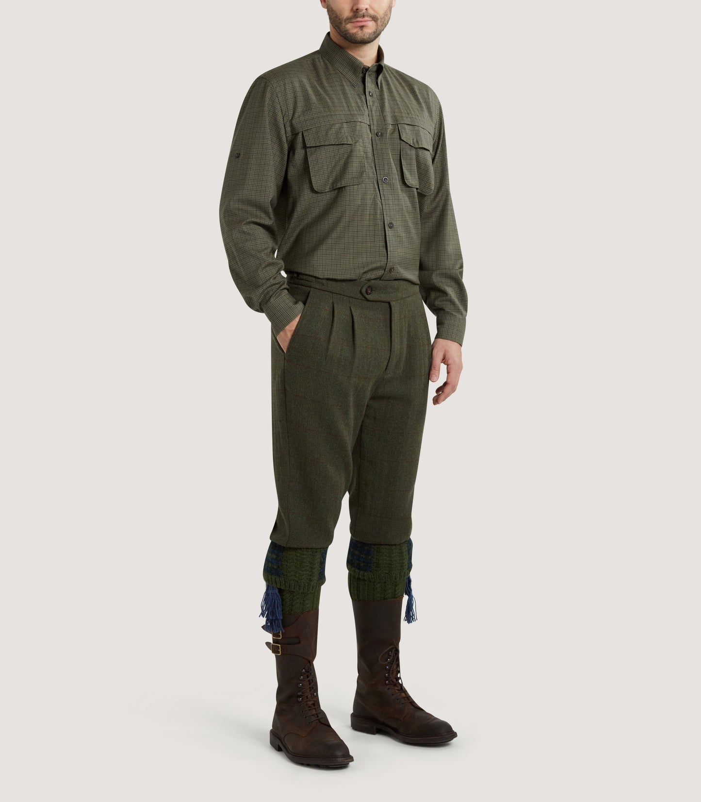 Men's Technical Merino Grouse Shirt in Loden