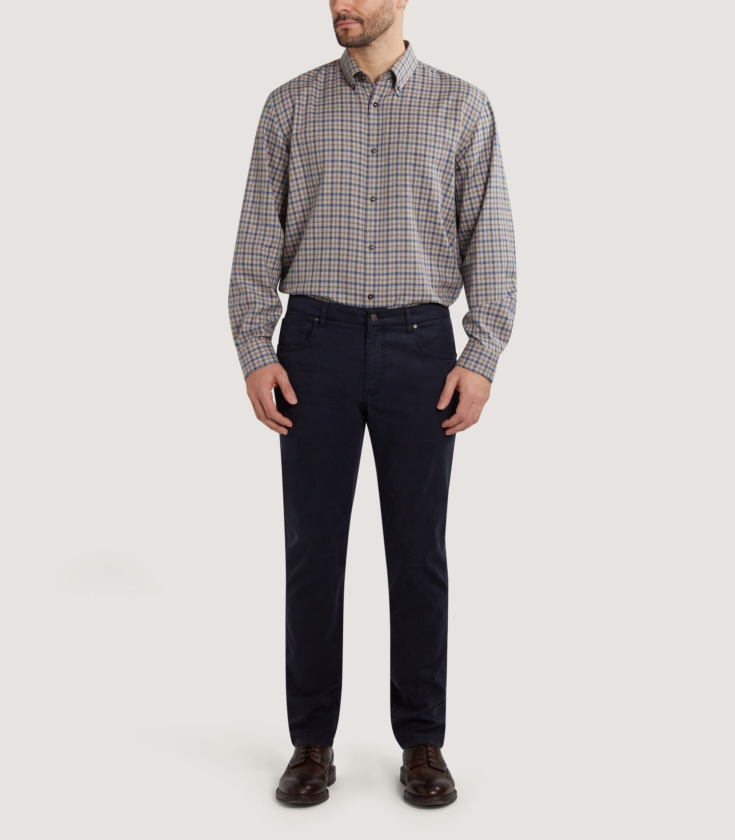 Men's Cotton Single Pocket Shirt in Dove