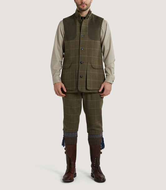 Men's Tom Purdey High Collar Tweed Shooting Vest