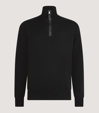 Men's Cashmere Quarter Zip Sweater in Military