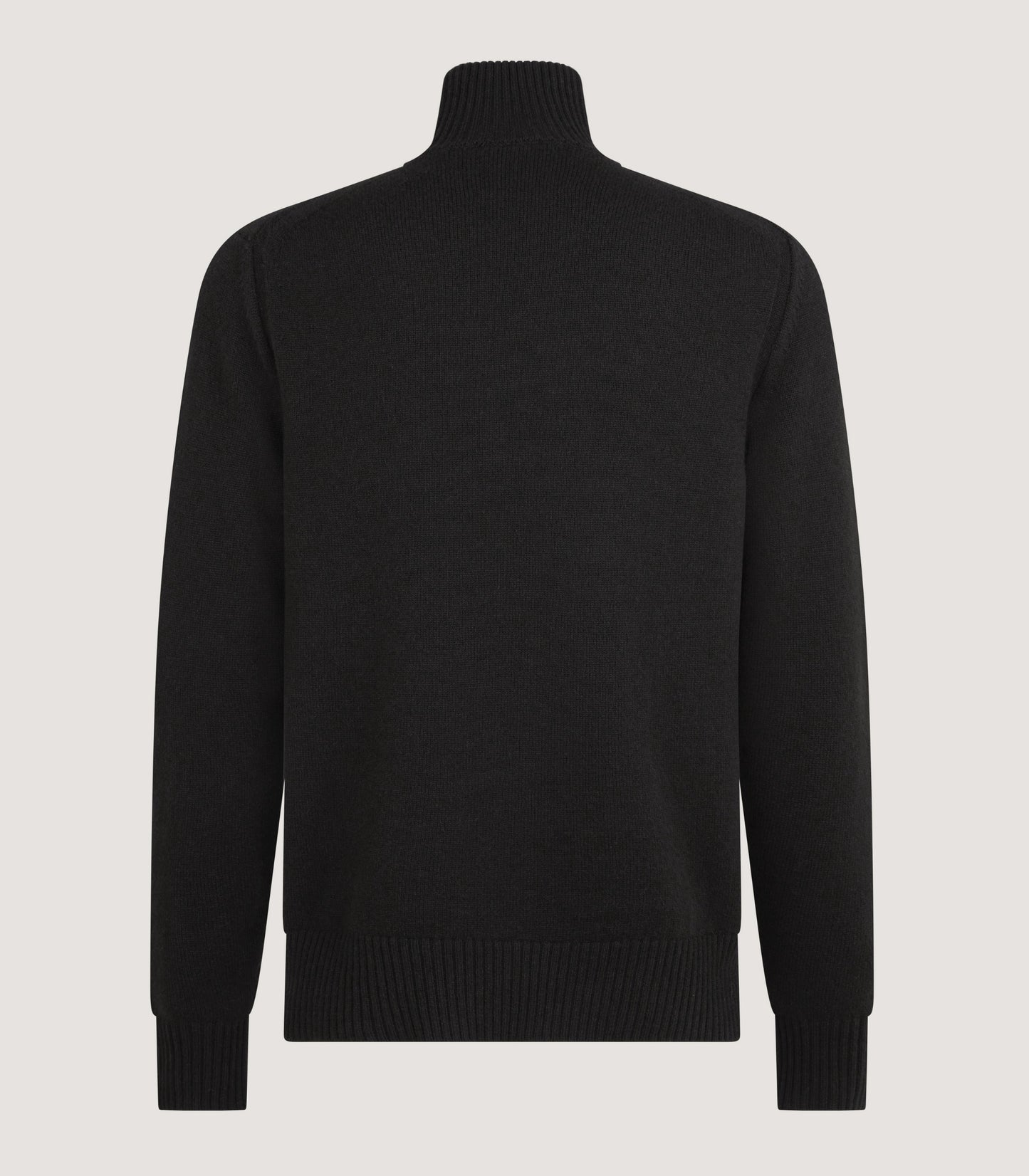 Men's Cashmere Quarter Zip Sweater in Military