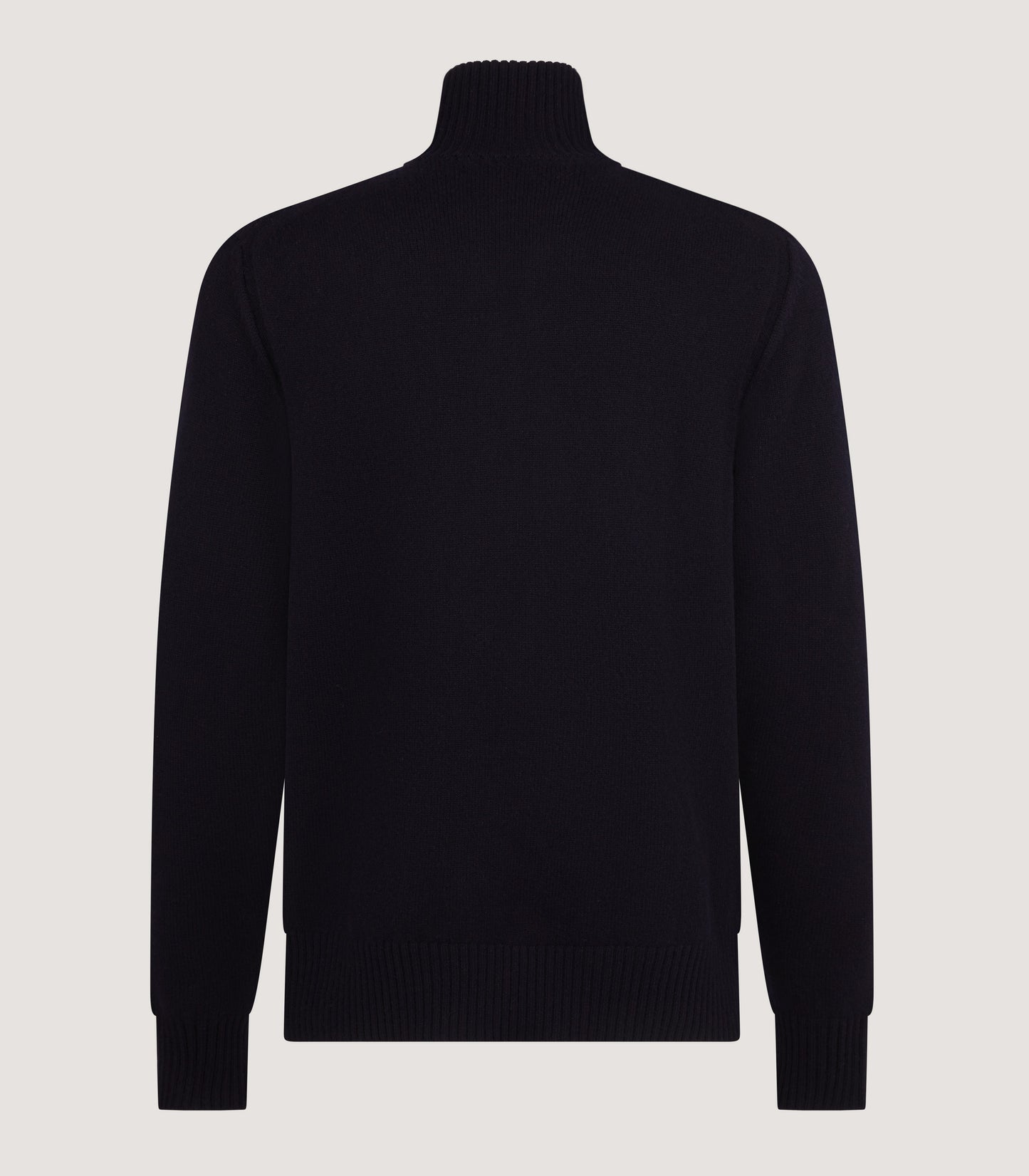 Men's Cashmere Quarter Zip Sweater in Midnight