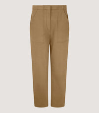 Women's Cotton Patch Pocket Trousers in Jute