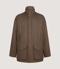 Men's Raglan Cashmere Tweed Field Coat in Percy