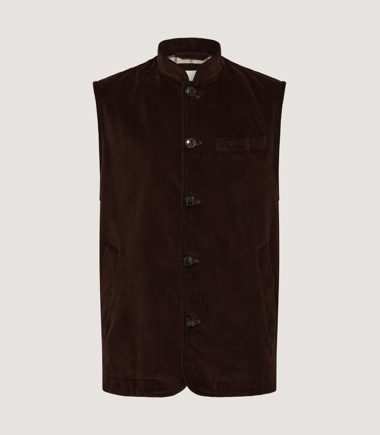 Men's Orsett Corduroy Gilet in Walnut