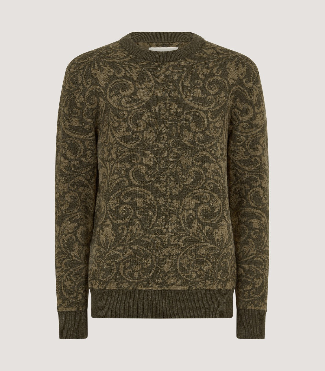 Men's Emberton Rose and Scroll Sweater in Loden