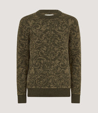 Men's Emberton Rose and Scroll Sweater in Loden