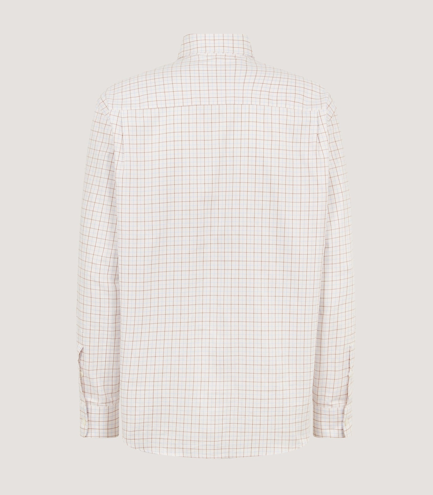 Men's Cut Away Collar Tattersall Shirt in Sky Blue