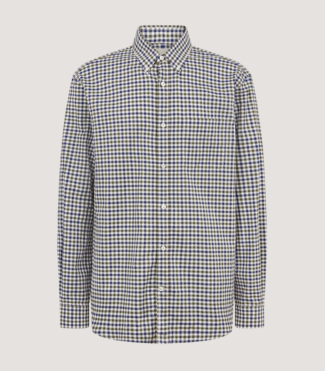 Men's Button Down Collar Shirt in Forest Green