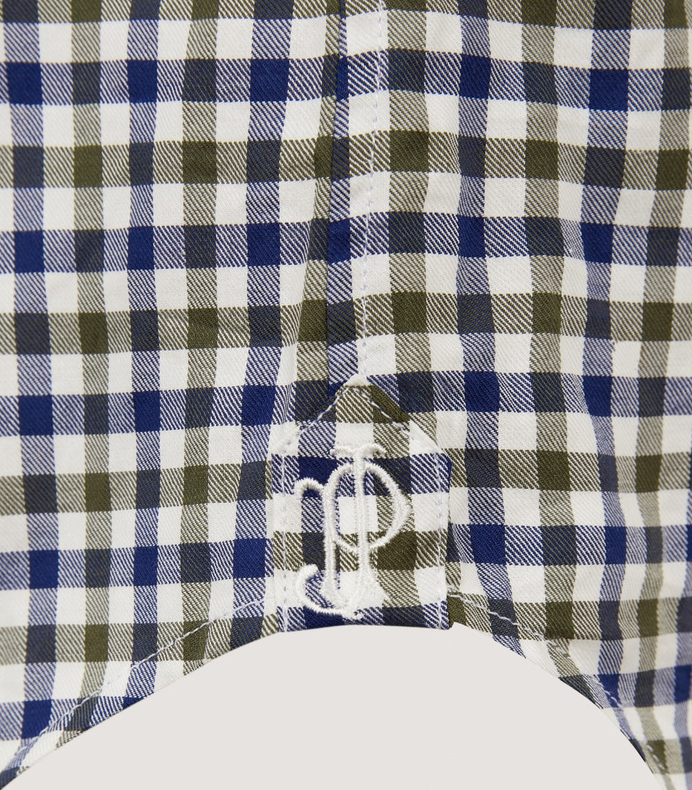 Men's Button Down Collar Shirt in Forest Green