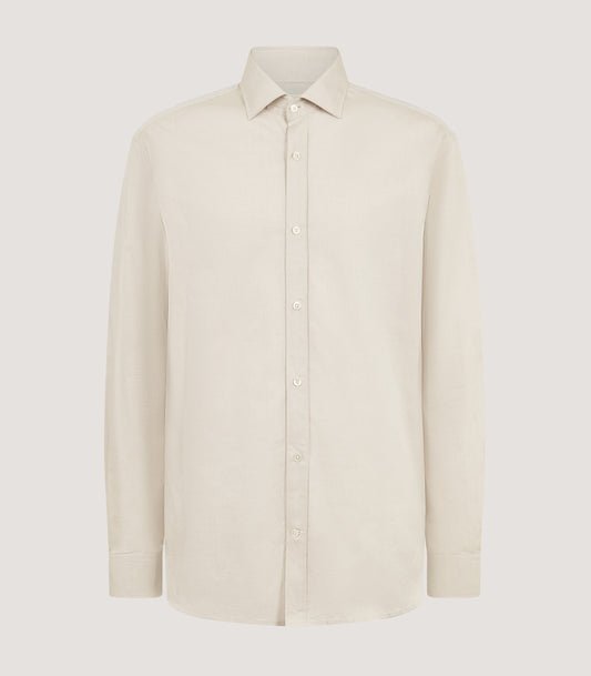 Men's Cotton Shirt in Stone