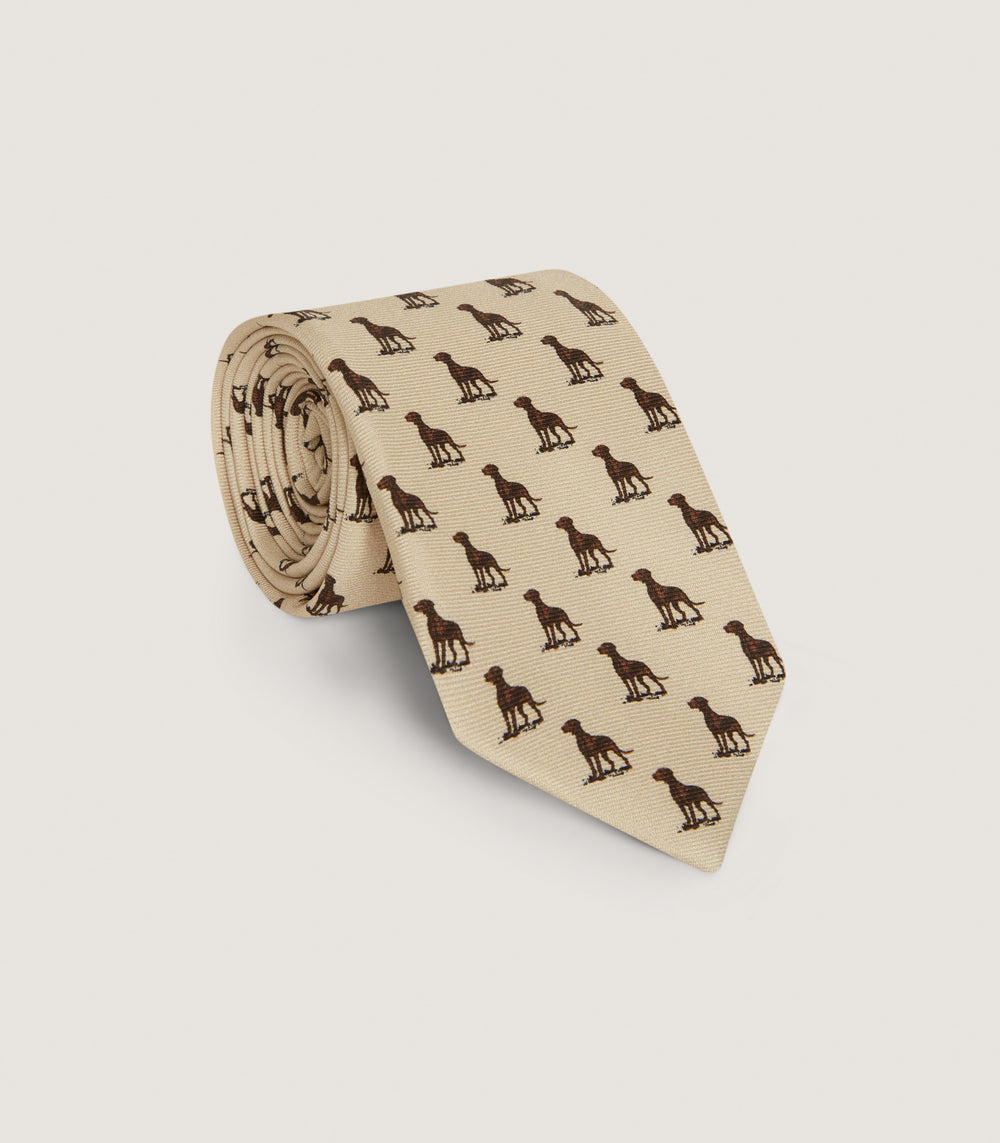 Gun Dog Tie in Mushroom