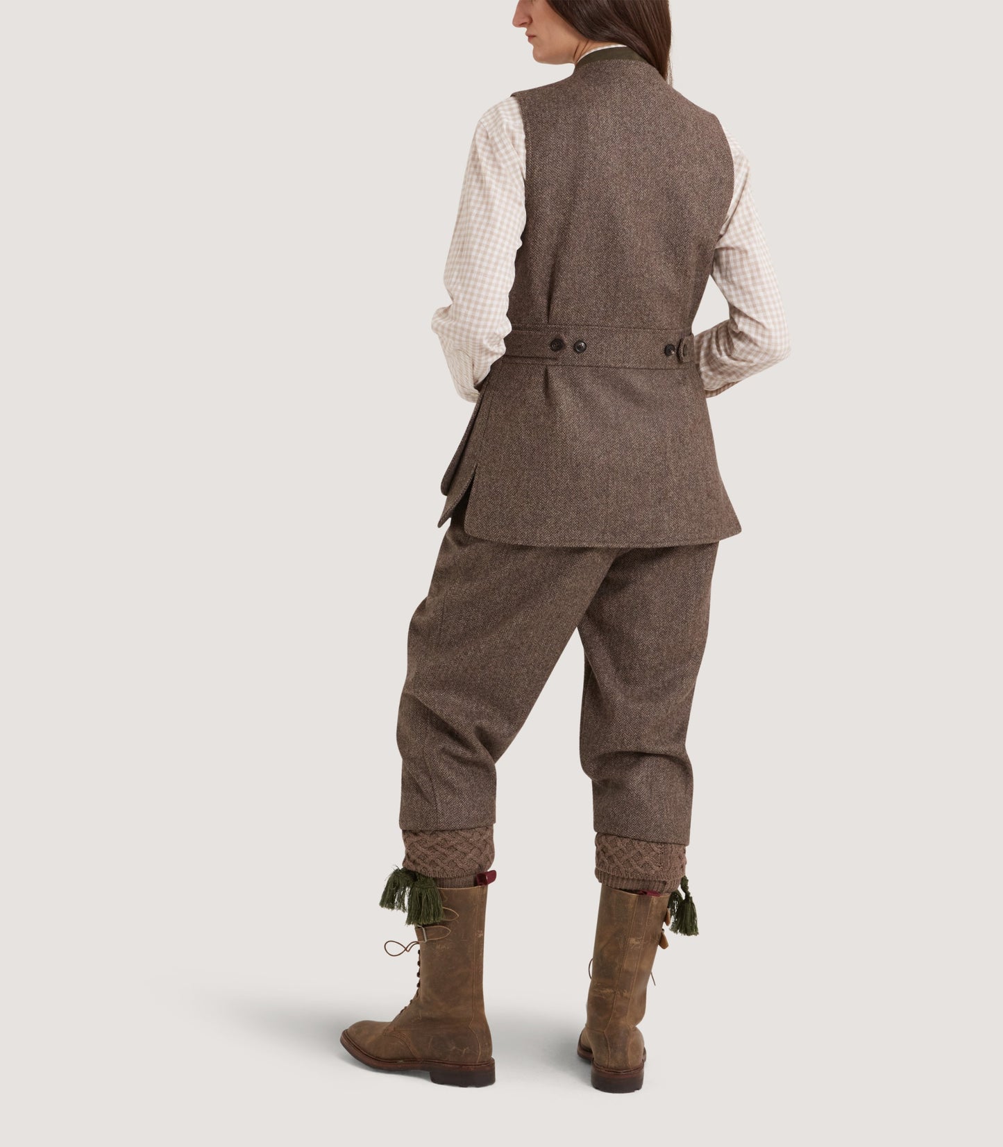 Women's Lightweight Tweed Shooting Vest in Heather