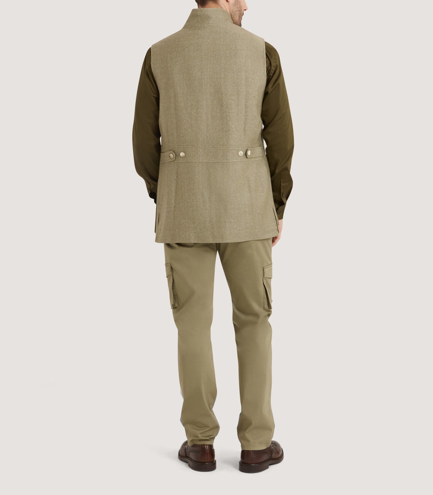 Men's Kalahari High Collar Vest in Sage