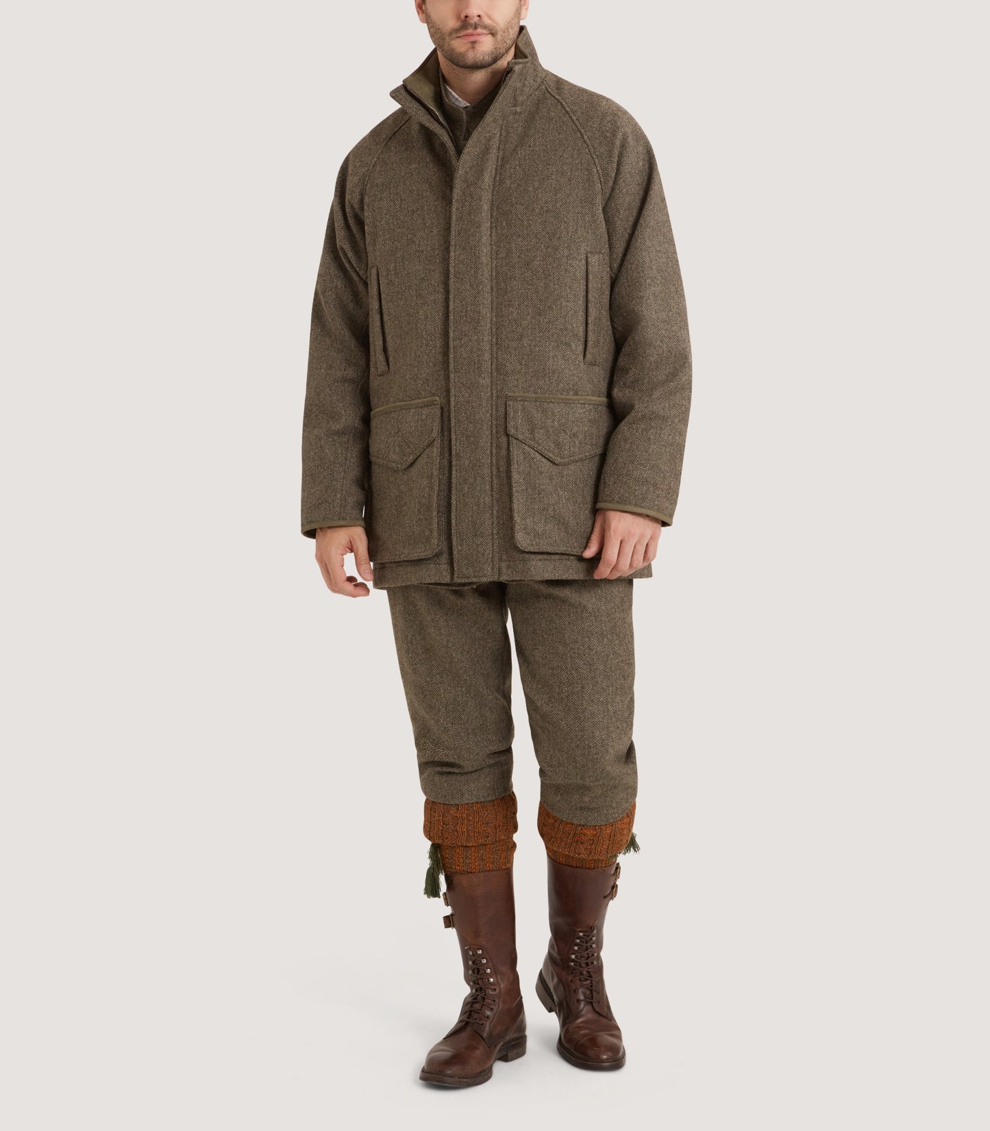 Men's Lightweight Tweed Field Coat in Acorn