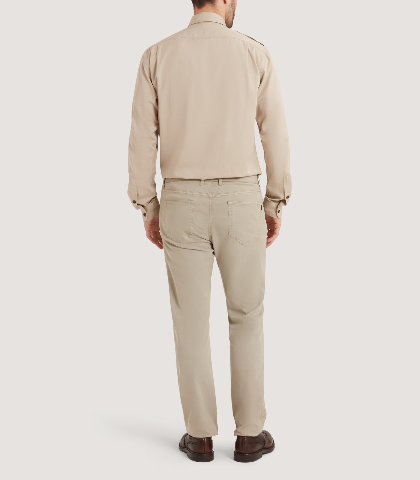 Men's Tencel Khartoum Shirt in Stone