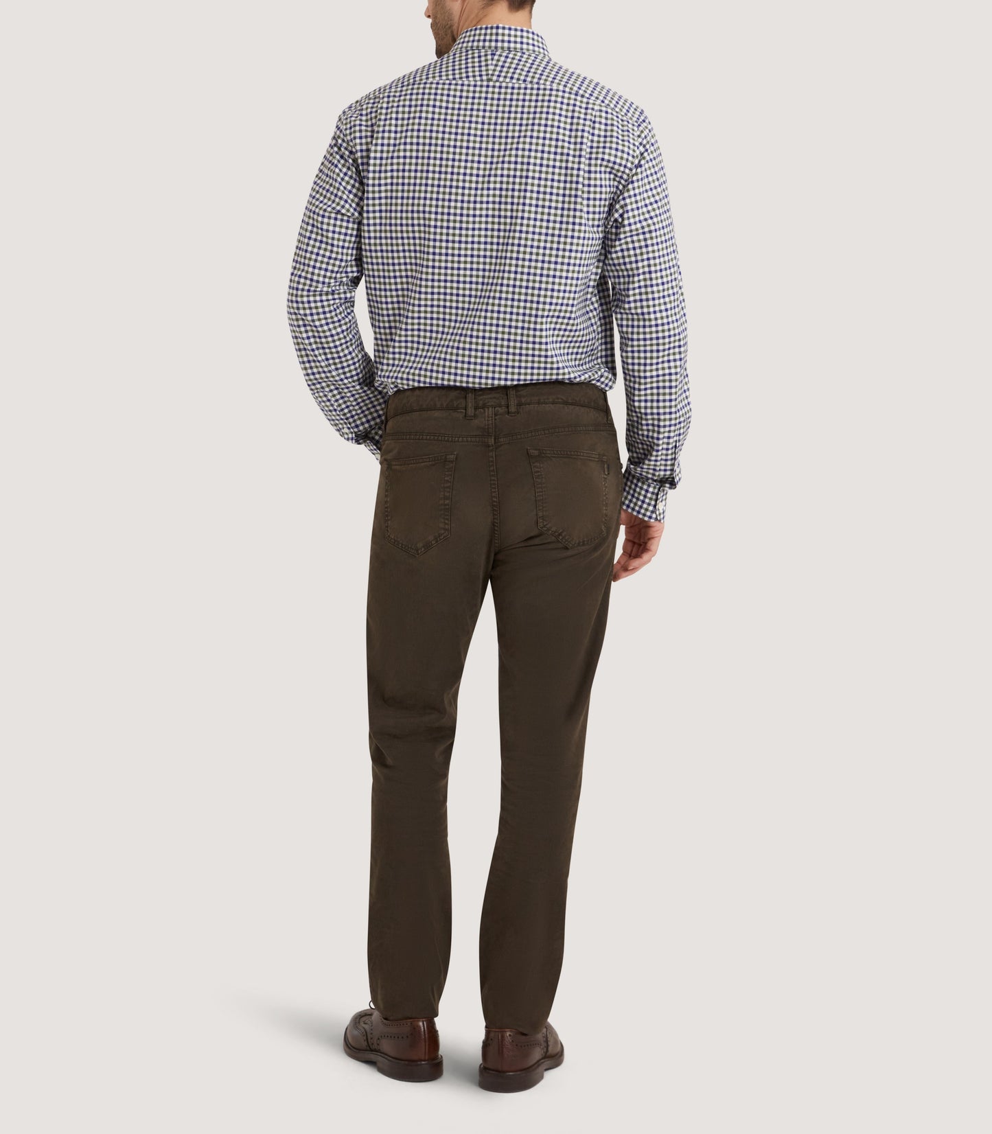 Men's Button Down Collar Shirt in Forest Green