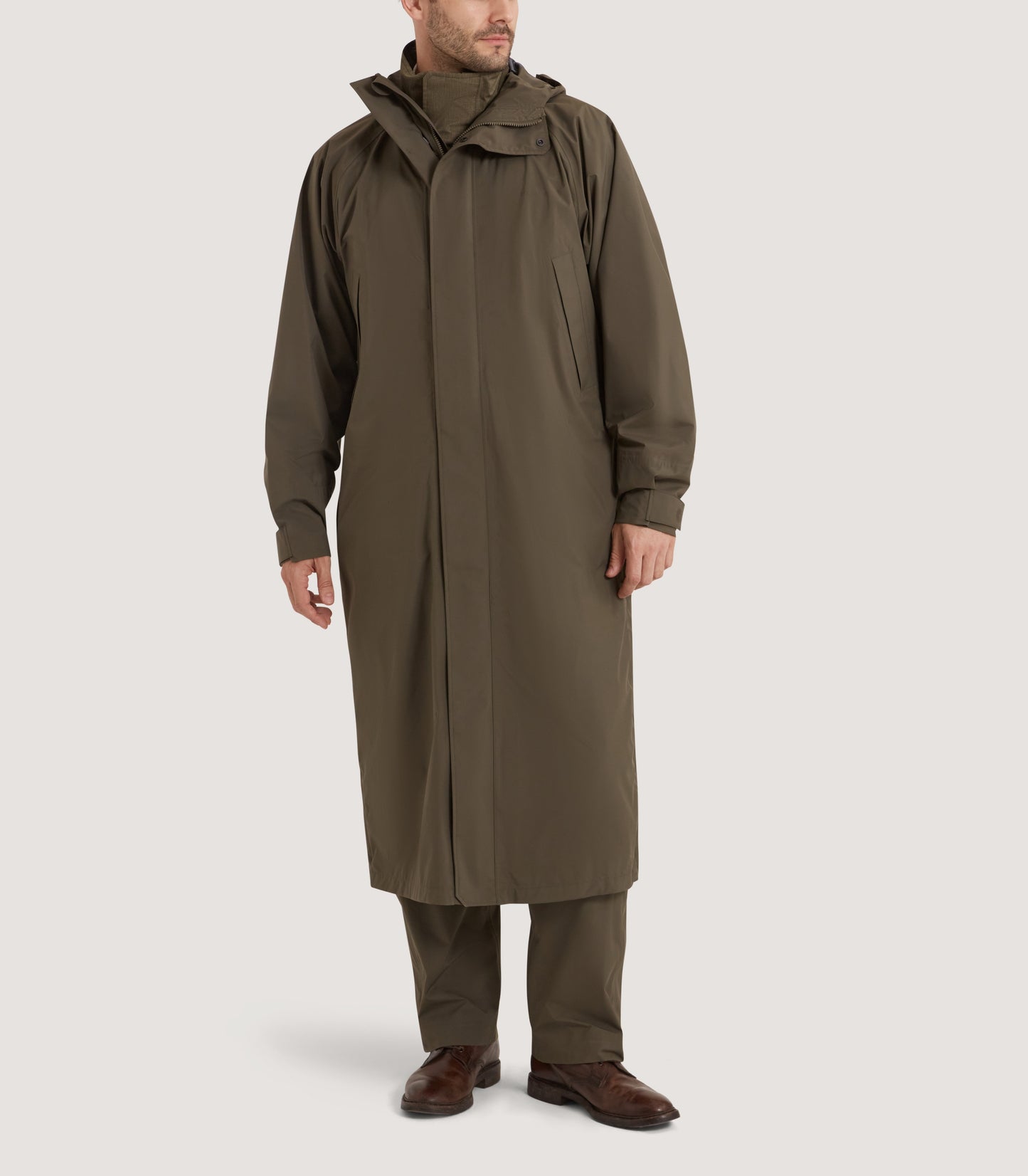 Stafford Lightweight Packable Cape in Drab