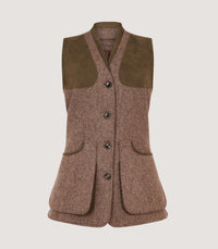 Women's Lightweight Tweed Shooting Vest in Heather