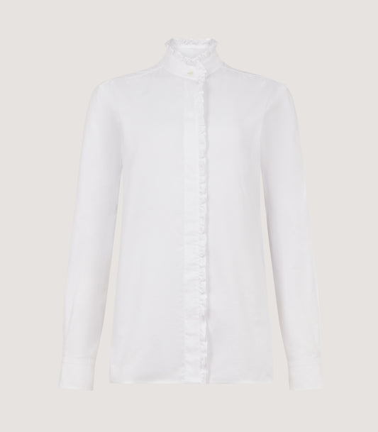 Women's Pie Crust Shirt in White