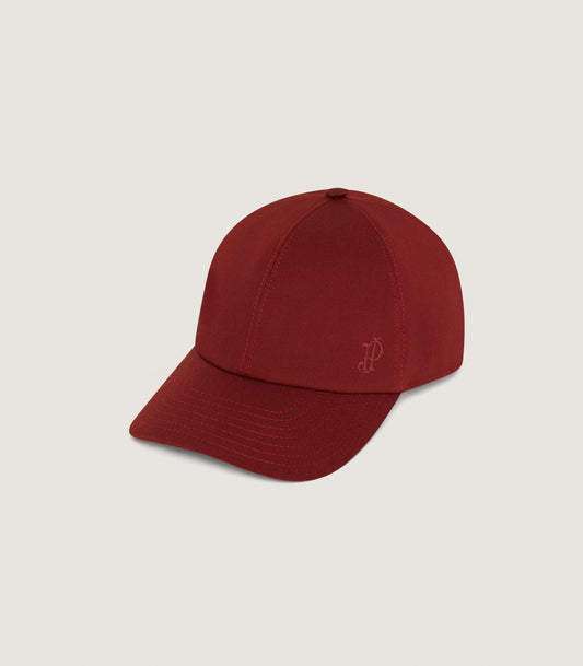 Brushed Cotton Baseball Cap in Audley Red