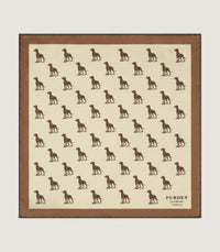 Gun Dog Pocket Square in Mushroom