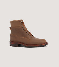 Men's Rough Out Nubuck Collared Boot With Commando Sole In Natural
