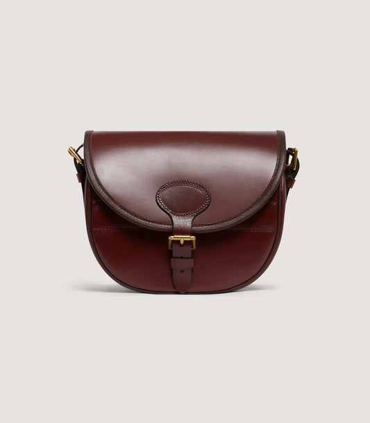 Bridle Leather Cartridge Bag in Chestnut